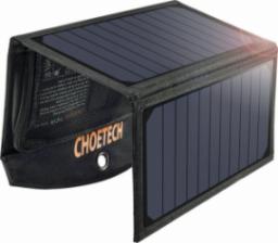Ładowarka solarna Choetech Choetech składana ładowarka solarna słoneczna fotowoltaiczna 19W 2x USB 2,4A czarny (SC001)