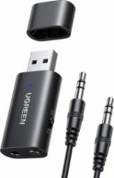 Adapter bluetooth Ugreen Ugreen transmiter nadajnik / odbiornik Bluetooth 5.0 bezprzewodowy adapter audio 3,5 mm mini jack czarny (CM523 60300)