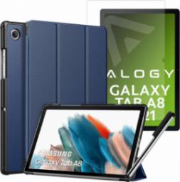 Etui na tablet Alogy Etui Alogy Book Cover do Samsung Galaxy Tab A8 2021 SM-X200/SM-X205 Granatowy + Folia + Rysik
