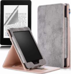 Pokrowiec Alogy Slim Leather Kindle Paperwhite 4 Szary + Folia