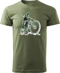  Topslang Koszulka rowerowa na rower z rowerem górskim MTB Downhill Mountain Bike męska khaki REGULAR M