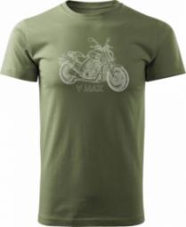  Topslang Koszulka na motor z motocyklem Yamaha V MAX VMAX męska khaki REGULAR L