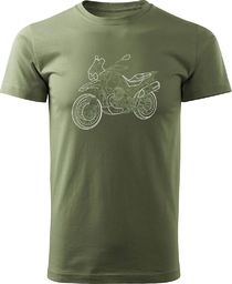  Topslang Koszulka motocyklowa na motor Moto Guzzi V85 Stroke męska khaki REGULAR r. M