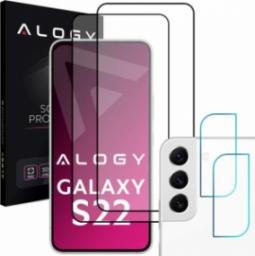  Alogy 2x Szkło Alogy Full Glue FC + 2x Szkło na obiektyw kamerę do Samsung Galaxy S22