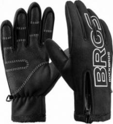  RockBros Sportowe rękawiczki rowerowe XL RockBros wiatroodporne rękawice na rower do telefonu S091-4BK-XL Czarne