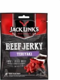  Jack Links Wołowina w kawałkach: suszona i wędzona. Teriyaki 25 g