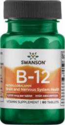  Swanson SWANSON Vitamin B12 Methylcobalamin 5000mcg (Witamina B12 Metylokobalamina) 60 Tabletek