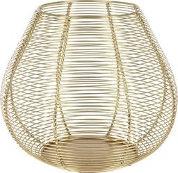 H&S Decoration Metalowy druciany lampion złoty 20 cm