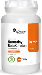  Aliness ALINESS Naturalny Beta Karoten 14 mg (Witamina A 25 000 IU) - 100 tabletek wegetariańskich