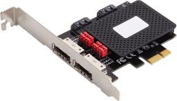 Kontroler MicroConnect PCIe 2.0 x1 - 2x eSATA + 2x SATA III (MC-SATA3-T4)