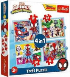  Trefl Puzzle 4w1 Ekipa Spidey'a TREFL