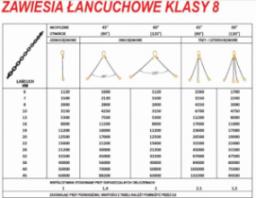 Forankra ZAWIESIE ŁAŃCUCHOWE 4-CIĘGN. 4,25T/3,0m HAKI Z ZABEZPIECZENIEM /SKRACANE D8 G80 4C 42070113W