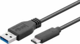 Kabel USB MicroConnect USB-A - USB-C 0.25 m Czarny (USB3.2CA0.25)