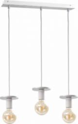 Lampa wisząca KET Industrialna LAMPA wisząca KET428 loftowa OPRAWA metalowy ZWIS na listwie srebrny