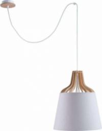 Lampa wisząca KET LAMPA wisząca KET756 skandynawska OPRAWA metalowy ZWIS abażurowy biały