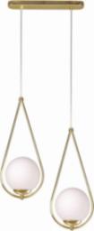 Lampa wisząca Kaja Kropla LAMPA wisząca K-4776 Kaja modernistyczna OPRAWA szklane kule ZWIS na listwie złoty biały