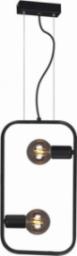 Lampa wisząca Kaja Wisząca LAMPA industrialna K-4692 Kaja prostokątna OPRAWA metalowy ZWIS ramka frame czarna