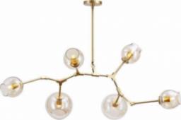 Lampa wisząca Copel LAMPA wisząca CGCHEMISTRY6GOLD/CLEAR COPEL modernistyczna OPRAWA molekuły zwis złoty przezroczysty