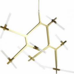 Lampa wisząca Copel Żyrandol LAMPA wisząca CGSTRUCTGOLD COPEL metalowa OPRAWA molekuły molecular structural złote białe