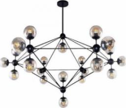 Lampa wisząca Copel Industrialna LAMPA sufitowa CGYPYRAMID21 COPEL metalowa OPRAWA geometryczna szklane kule balls molekuły czarne bursztynowe