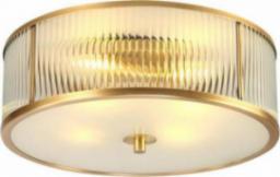 Lampa sufitowa Copel Plafon LAMPA sufitowa CGBRASION60 Copel okrągła OPRAWA szklana glamour nad łóżko mosiądz