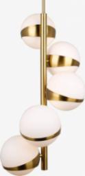Lampa wisząca Copel Loftowa LAMPA sufitowa CGCIL5 COPEL metalowa OPRAWA modernistyczna balls kule mosiądz białe