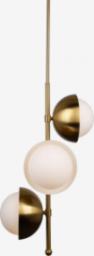 Lampa wisząca Copel Loftowa LAMPA sufitowa CGTOLOV3 COPEL modernistyczna OPRAWA szklane kule mosiądz białe