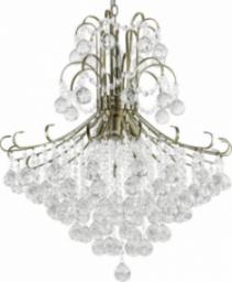 Lampa wisząca Mdeco Żyrandol LAMPA wisząca ELM6245/6 21QG MDECO pałacowa OPRAWA crystal glamour zwis mosiądz