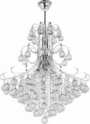 Lampa wisząca Mdeco Pałacowa LAMPA wisząca ELM6245/6 8C MDECO metalowa OPRAWA kryształowy ZWIS żyrandol chrom