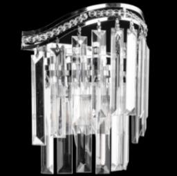 Lampa wisząca VEN Dekoracyjna LAMPA ścienna VEN K-E 1735/2 CR kryształowa OPRAWA crystal glamour kinkiet z kryształkami przezroczysty chrom