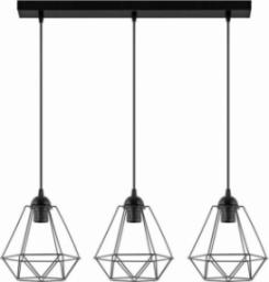 Lampa wisząca VEN LAMPA wisząca VEN W-L 1201/3 industrialna OPRAWA listwa ZWIS druciane klatki loft czarne