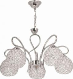 Lampa wisząca VEN LAMPA wisząca VEN W-A 1537/5 dekoracyjna OPRAWA metalowy ZWIS crystal glamour patyna przezroczysty