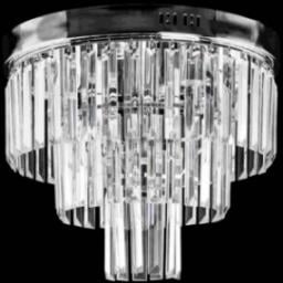 Lampa sufitowa VEN Glamour LAMPA sufitowa VEN E1736/5+4 CR kryształowa OPRAWA metalowa pałacowa chrom crystal