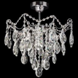 Lampa sufitowa VEN LAMPA sufitowa VEN E 1271/4 kryształowa OPRAWA pałacowy plafon crystal przezroczysty