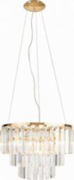 Lampa wisząca MAXlight LAMPA wisząca MONACO P0423 Maxlight kryształowa OPRAWA zwis glamour crystal złoty przezroczysty