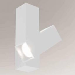 Lampa sufitowa Shilo Sufitowa LAMPA industrialna MITSUMA 8001 Shilo metalowa OPRAWA prostokątna regulowana biała