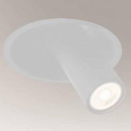  Shilo Sufitowa LAMPA wpust YAKUMO 7807 Shilo wpuszczana OPRAWA regulowana tuba metalowa biała