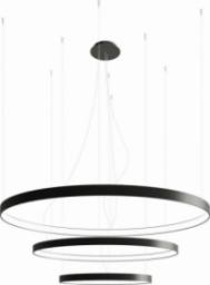 Lampa wisząca Thoro LAMPA wisząca RIO TH.138 Thoro okrągła OPRAWA metalowy ZWIS rings LED 150W 3000K pierścienie czarne