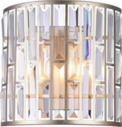 Kinkiet Cosmolight Ścienna LAMPA pałacowa KIEV W02103CP Cosmolight kinkiet kryształowy do jadalni glamour szampański