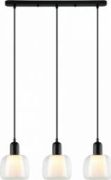 Lampa wisząca Italux Loftowa LAMPA wisząca LAMEZIA PND-67594-3-BK+CL Italux skandynawski zwis do jadalni czarny