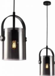 Lampa wisząca Italux Industrialna LAMPA wisząca NANESMA PND-32453-1-BK+SG Italux szklany zwis do kuchni czarny
