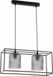 Lampa wisząca Italux Loftowa LAMPA wisząca SINELLA PND-23231-2-BK+SG Italux prostokątny ZWIS klatka do przedpokoju czarna