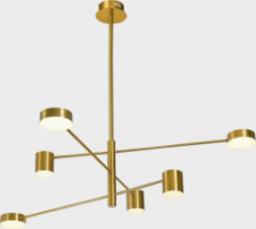 Lampa wisząca Italux LAMPA sufitowa REMDAL PND-16374-6-COP-GD-4K Italux modernistyczna OPRAWA metalowe molekuły LED 36W 3000K sticks złote