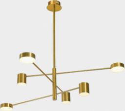 Lampa wisząca Italux Sufitowa LAMPA modernistyczna REMDAL PND-16374-6-COP-GD-3K Italux metalowa OPRAWA molekuły LED 36W 3000K sticks złoty