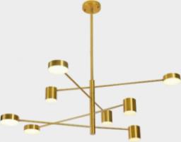 Lampa wisząca Italux Sufitowa LAMPA modernistyczna REMDAL PND-16374-8-COP-3K Italux metalowa OPRAWA molekuły LED 36W 3000K sticks złoty