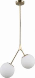 Lampa wisząca Italux Sufitowa LAMPA loftowa CASERTA PND-33245-2 Italux modernistyczne molekuły do salonu mosiądz