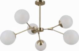 Lampa wisząca Italux Modernistyczna LAMPA sufitowa ANNES PND-56980-6B Italux metalowe molekuły mosiądz