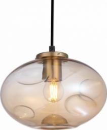 Lampa wisząca Italux Loftowy zwis szklany HATELLA PND-112038-1-BRO+AMB Italux do salonu bursztynowy