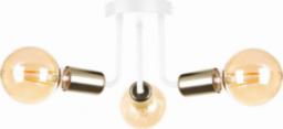 Lampa sufitowa KET Loftowa LAMPA sufitowa KET1186 industrialna OPRAWA metalowa biała złota
