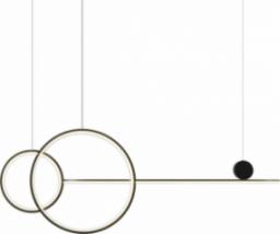 Lampa wisząca KKS LAMPA wisząca KKSMP0082-L120 metalowa OPRAWA pierścienie LED 40W 3000K zwis czarny